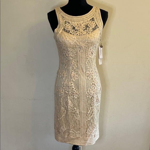 Sue Wong Ivory Floral Lace Midi Dress - threedaughtersproperties.com Sue Wong Ivory Floral Lace Midi Dress - threedaughtersproperties.com